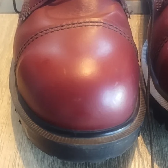 Dr. Martens Cherry Red Leather Derbys - Picture 8 of 11